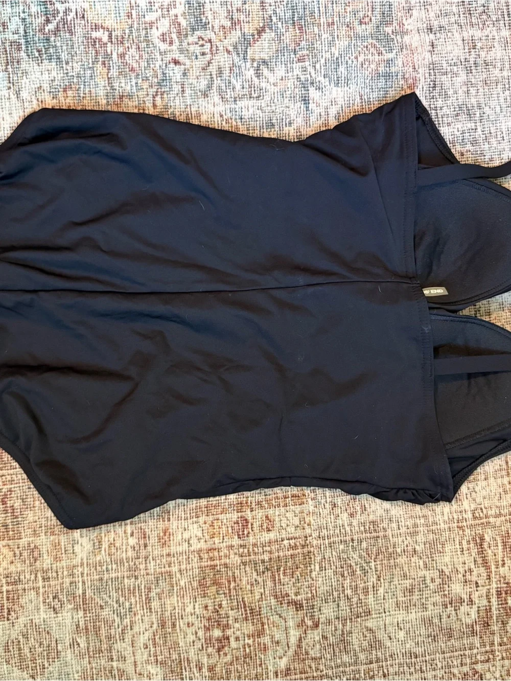 Lands’ End Black One-Piece Swimsuit